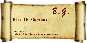 Bielik Gordon névjegykártya